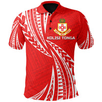 Custom Kolisi Tonga Polo Shirt Mate Maa Tonga, Custom Text and Number - Polynesian Pride