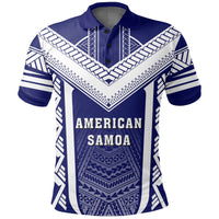 American Samoa Coat Of Arms Polynesian Polo Active Blue - Polynesian Pride