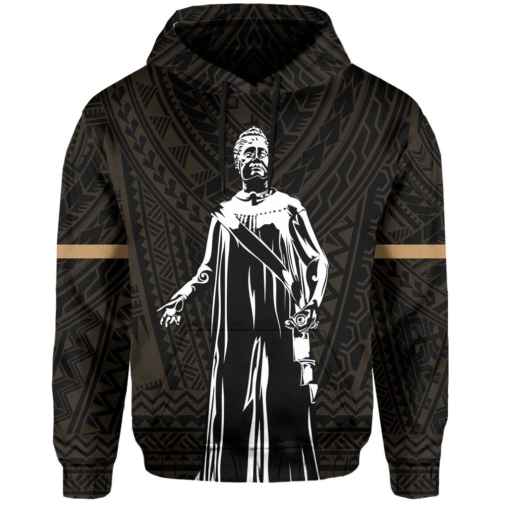 Polynesian Queen Liliuokalani Flag of Hawaii Hoodie Gold - Polynesian Pride
