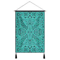 Polynesian Culture Turquoise Hanging Poster - AH Hanging Poster 43 x 65 cm Cotton And Linen - Polynesian Pride