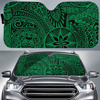 Polynesian Hawaiian Style Tribal Tattoo Car Sun Shade Auto Sun Shade Universal Fit Green - Polynesian Pride
