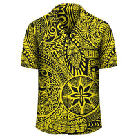Polynesian Hawaiian Style Tribal Tattoo Yellow Hawaiian Shirt - Polynesian Pride