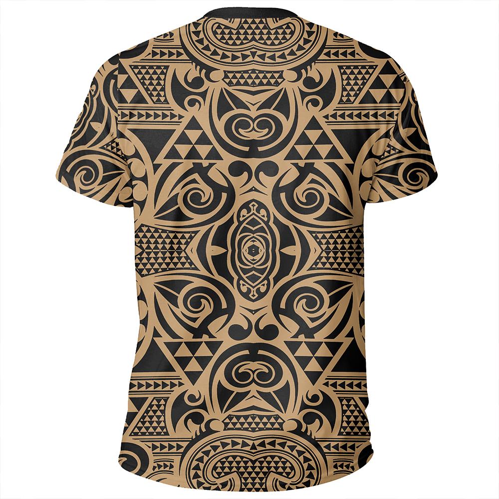 Polynesian Kakau Turtle Gold T Shirt - Polynesian Pride