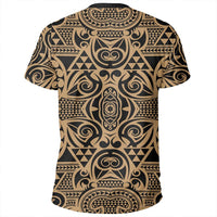 Polynesian Kakau Turtle Gold T Shirt - Polynesian Pride