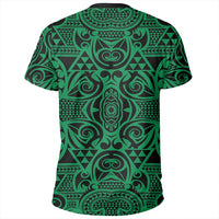 Polynesian Kakau Turtle Green T Shirt - Polynesian Pride