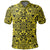 Unisex Polynesian Kakau Turtle Yellow Polo Shirt - Polynesian Pride