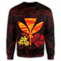 Polynesian Kanaka Maoli Flower Sweatshirt AH - Polynesian Pride