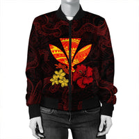 Polynesian Kanaka Maoli Flower Bomber Jacket AH - Polynesian Pride