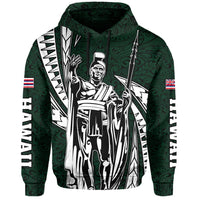 Polynesian King Culture Green Hoodie Mega Style - Polynesian Pride