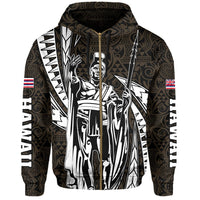 Polynesian King Kakau Turtle Gold Hoodie (Zip up) Mega Style - Polynesian Pride