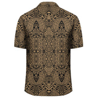 Polynesian Lauhala Mix Gold Hawaiian Shirt - Polynesian Pride