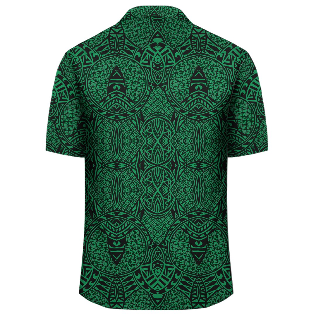 Polynesian Lauhala Mix Green Hawaiian Shirt - Polynesian Pride