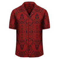 Polynesian Lauhala Mix Red Hawaiian Shirt - Polynesian Pride