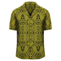 Polynesian Lauhala Mix Yellow Hawaiian Shirt - Polynesian Pride