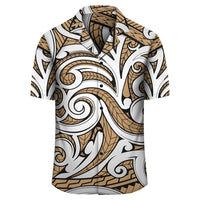 Polynesian Maori Ethnic Ornament Gold Hawaiian Shirt - Polynesian Pride