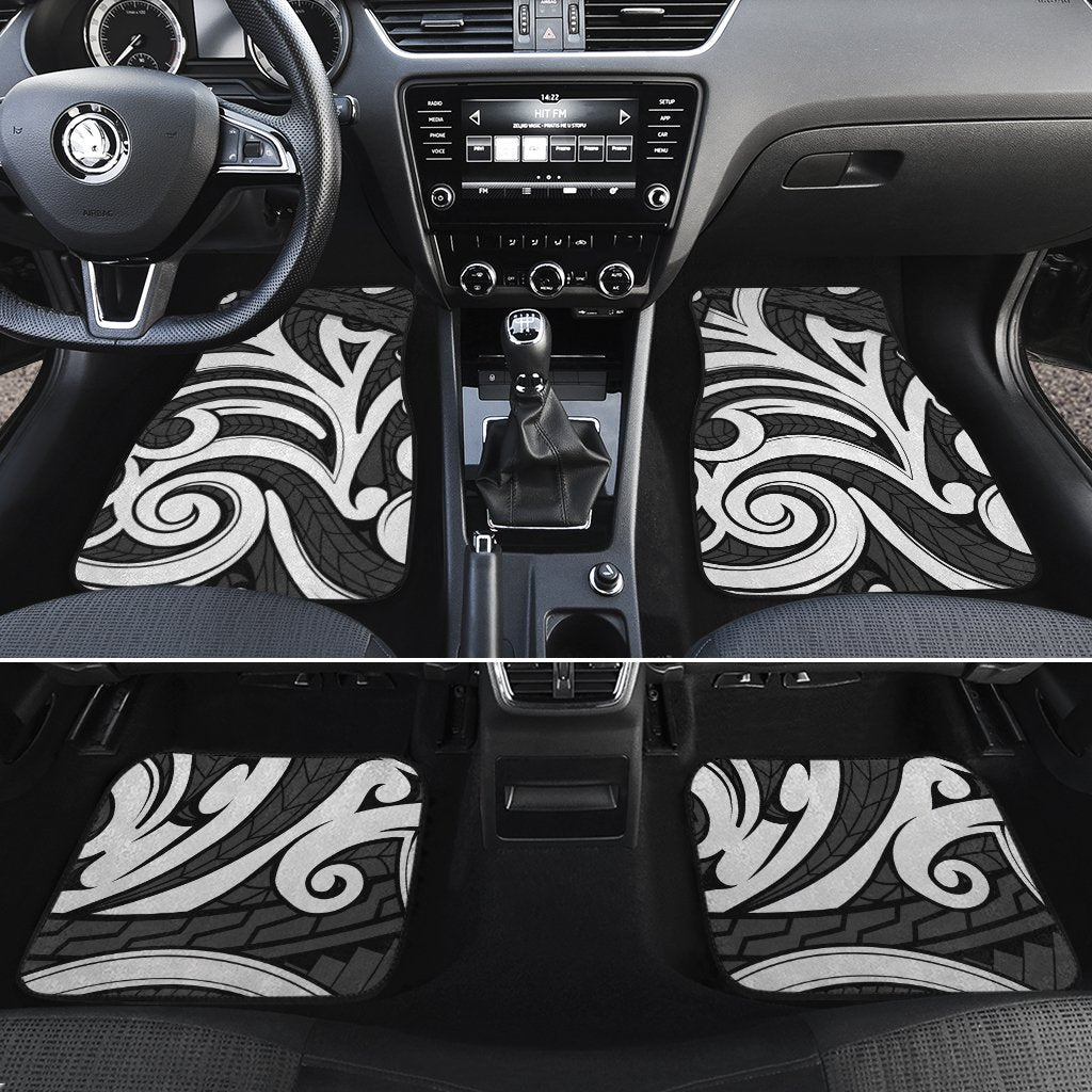 Polynesian Maori Ethnic Ornament Gray Hawaii Car Floor Mats Gray One Size - Polynesian Pride