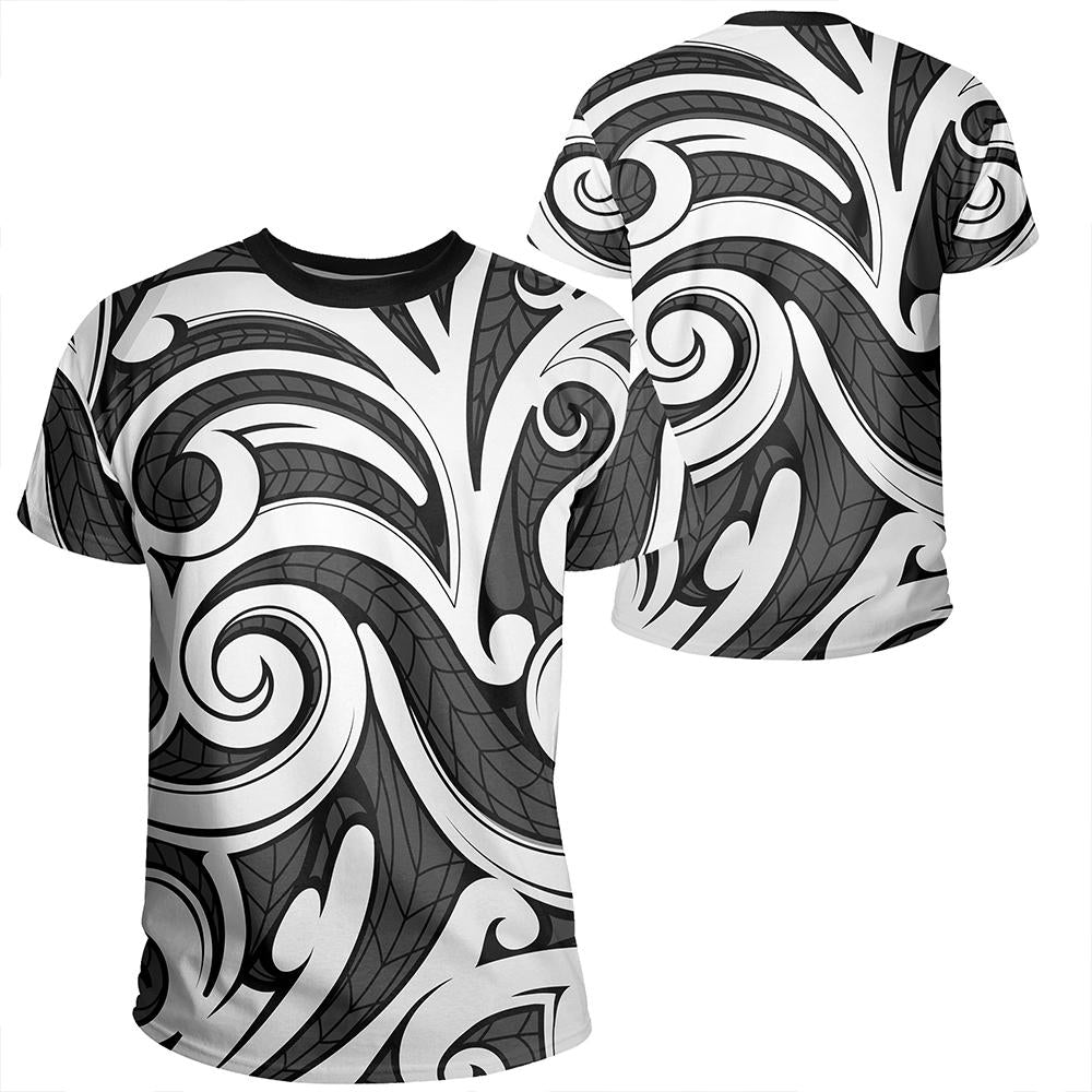 Polynesian Maori Ethnic Ornament Gray T Shirt Unisex Polyester - Polynesian Pride