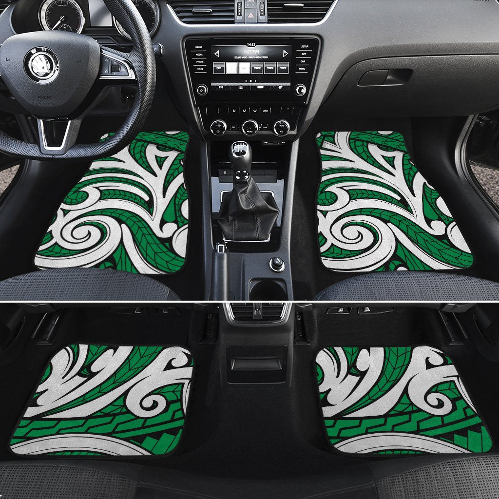 Polynesian Maori Ethnic Ornament Green Hawaii Car Floor Mats Green One Size - Polynesian Pride