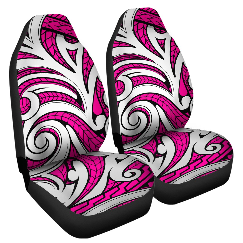 Polynesian Maori Ethnic Ornament Pink Car Seat Cover Universal Fit Pink - Polynesian Pride