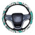 Polynesian Maori Ethnic Ornament Turquoise Hawaii Steering Wheel Cover with Elastic Edge One Size Turquoise Steering Wheel Cover - Polynesian Pride