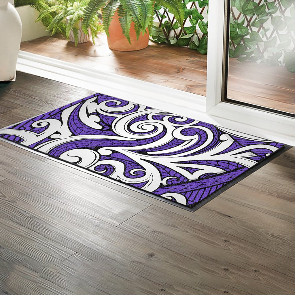 Polynesian Maori Ethnic Ornament Violet Hawaii Door Mat - Polynesian Pride