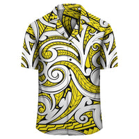 Polynesian Maori Ethnic Ornament Yellow Hawaiian Shirt - Polynesian Pride