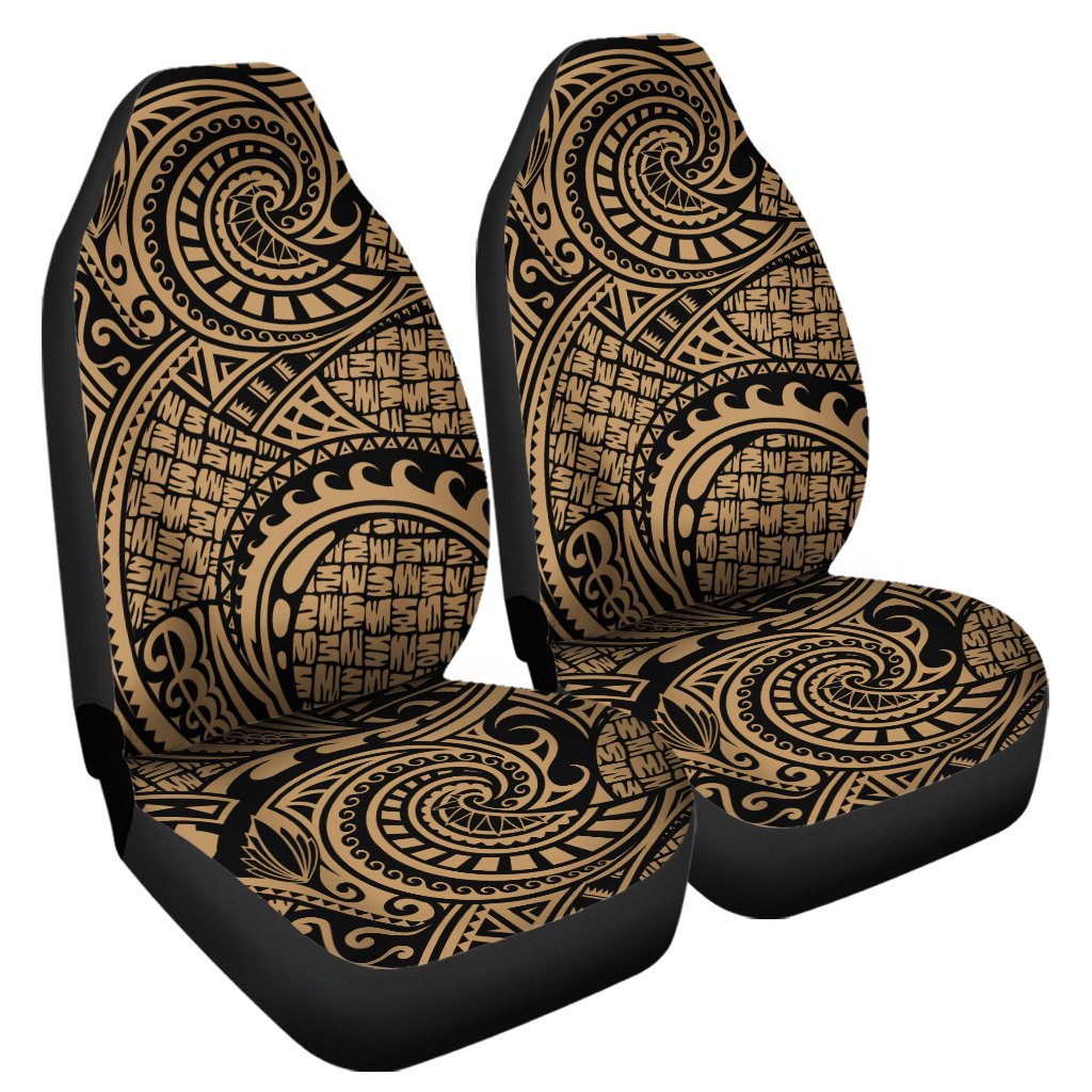 Polynesian Maori Lauhala Gold Car Seat Cover Universal Fit Gold - Polynesian Pride