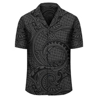Polynesian Maori Lauhala Gray Hawaiian Shirt - Polynesian Pride