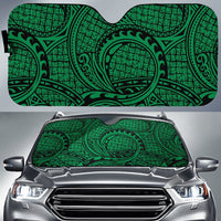 Polynesian Maori Lauhala Car Sun Shade Auto Sun Shade Universal Fit Green - Polynesian Pride
