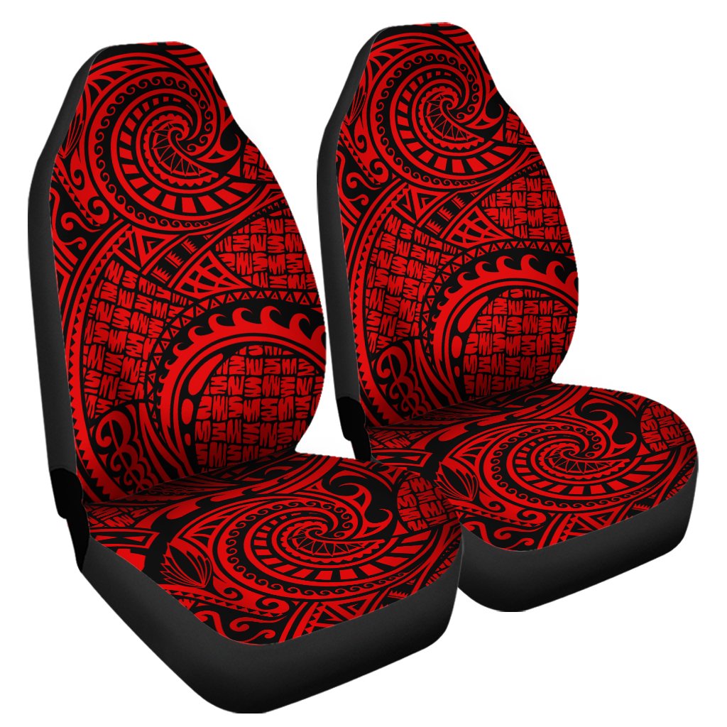 Polynesian Maori Lauhala Red Car Seat Cover Universal Fit Red - Polynesian Pride