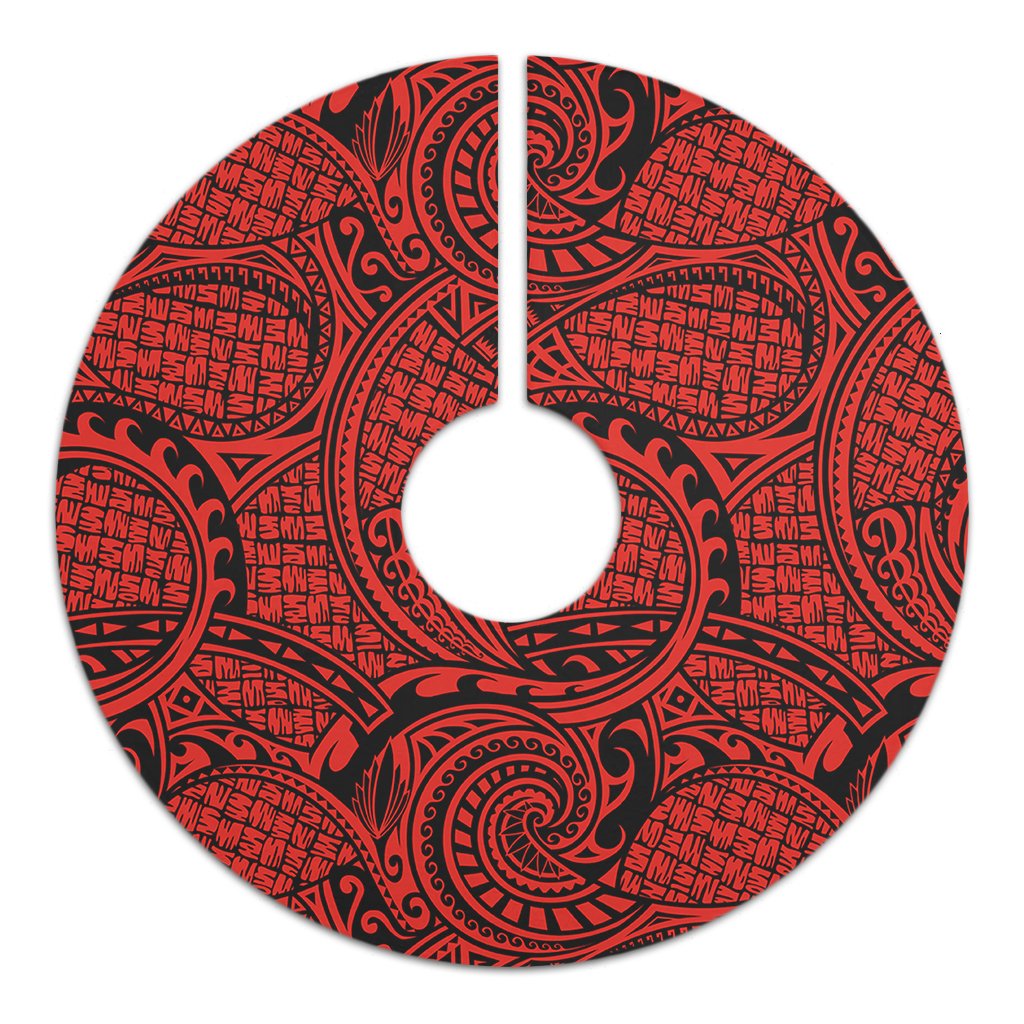 Polynesian Maori Lauhala Red Tree Skirt - Polynesian Pride
