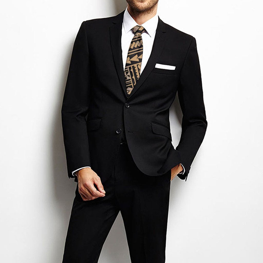 Polynesian Nation Gold Necktie One Size Gold Necktie - Polynesian Pride