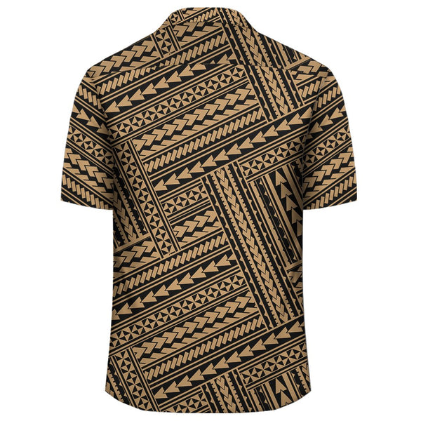 Polynesian Pride Hawaiian Shirt Polynesia Tribal Gold Pattern LT14 main image 1