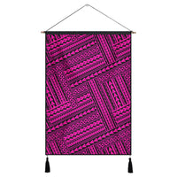 Polynesian Nation Pink Hanging Poster - AH Hanging Poster 43 x 65 cm Cotton And Linen - Polynesian Pride