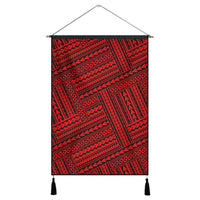 Polynesian Nation Red Hanging Poster - AH Hanging Poster 43 x 65 cm Cotton And Linen - Polynesian Pride