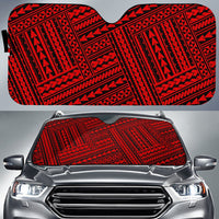 Polynesian Nation Car Sun Shade Auto Sun Shade Universal Fit Red - Polynesian Pride