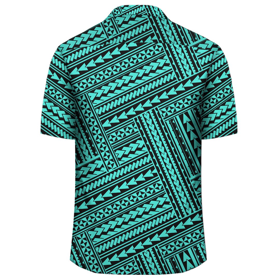 Polynesian Nation Turquoise Hawaiian Shirt - Polynesian Pride