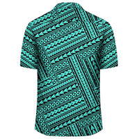 Polynesian Nation Turquoise Hawaiian Shirt - Polynesian Pride