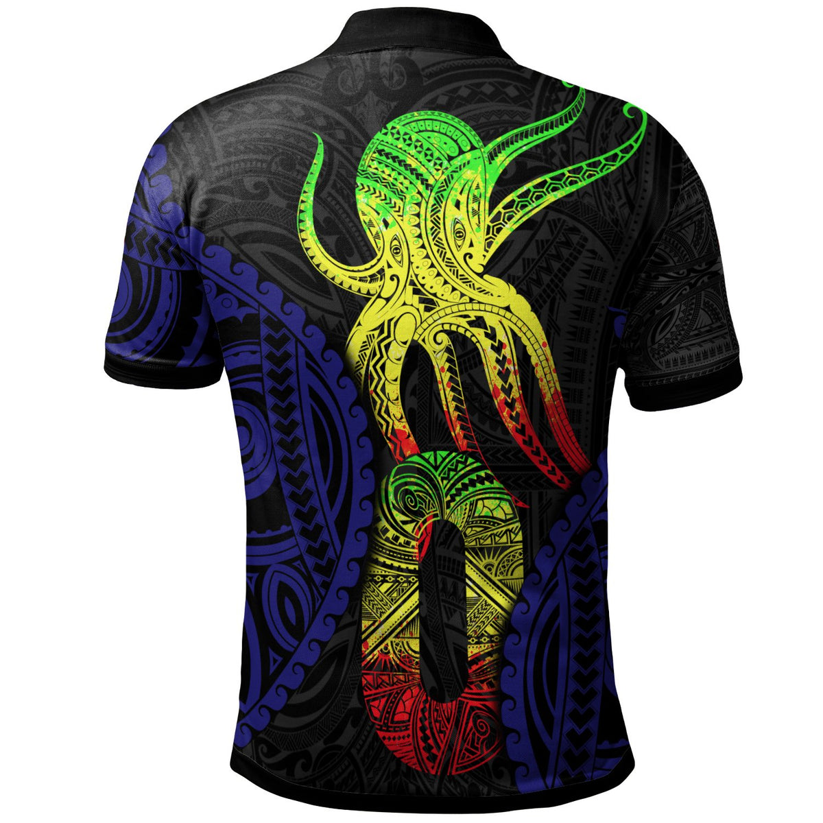 Polo Shirt Polynesian Octopus Number Style Zero - Polynesian Pride
