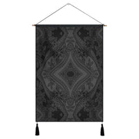 Polynesian Plumeria Mix Gray Black Hanging Poster - AH Hanging Poster 43 x 65 cm Cotton And Linen - Polynesian Pride