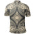 Unisex Polynesian Plumeria Mix Gray Polo Shirt - Polynesian Pride