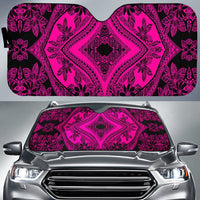 Polynesian Plumeria Mix Car Sun Shade Auto Sun Shade Universal Fit Pink - Polynesian Pride