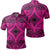 Unisex Polynesian Plumeria Mix Pink Black Polo Shirt Unisex Art - Polynesian Pride