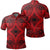 Unisex Polynesian Plumeria Mix Red Black Polo Shirt Unisex Art - Polynesian Pride