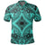 Unisex Polynesian Plumeria Mix Turquoise Black Polo Shirt - Polynesian Pride