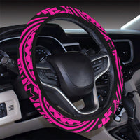 Polynesian Seamless Pink Hawaii Steering Wheel Cover with Elastic Edge - Polynesian Pride