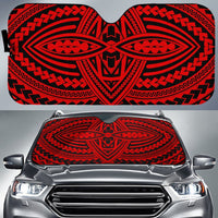 Polynesian Seamless Car Sun Shade Auto Sun Shade Universal Fit Red - Polynesian Pride