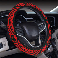 Polynesian Seamless Red Hawaii Steering Wheel Cover with Elastic Edge - Polynesian Pride