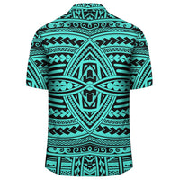 Polynesian Seamless Turquoise Hawaiian Shirt - Polynesian Pride
