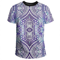 Polynesian Symmetry Gardient Violet T Shirt - Polynesian Pride